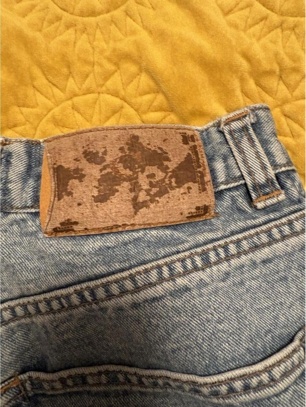 Chico’s RARE Vintage 90s Women's Blue Denim Shorts Paisley Jorts Size 2 - Picture 8 of 9
